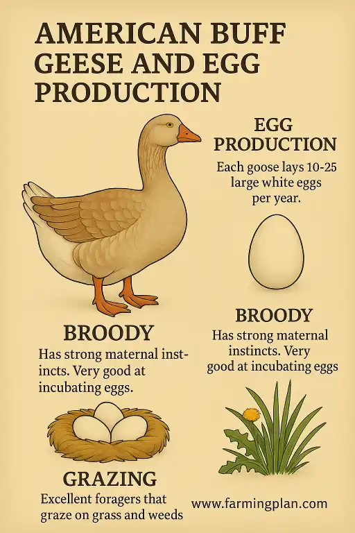 american buff geese and egg production