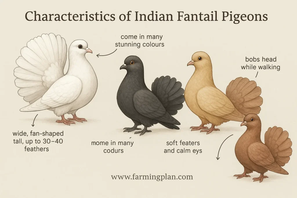 Characteristics of Indian Fantail Pigeons