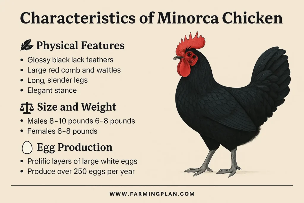 Characteristics of Minorca Chicken