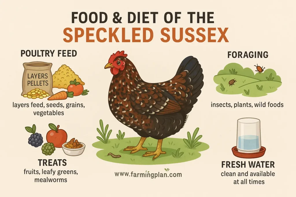 Food & Diet of the Speckled Sussex