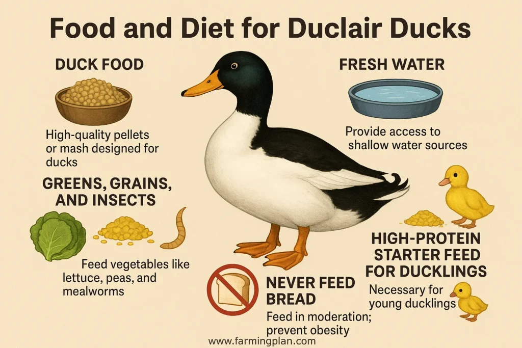 Food and Diet for Duclair Ducks