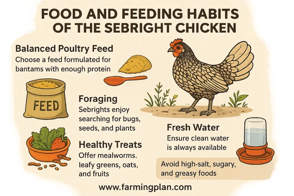 Food and Feeding Habits of the Sebright Chicken