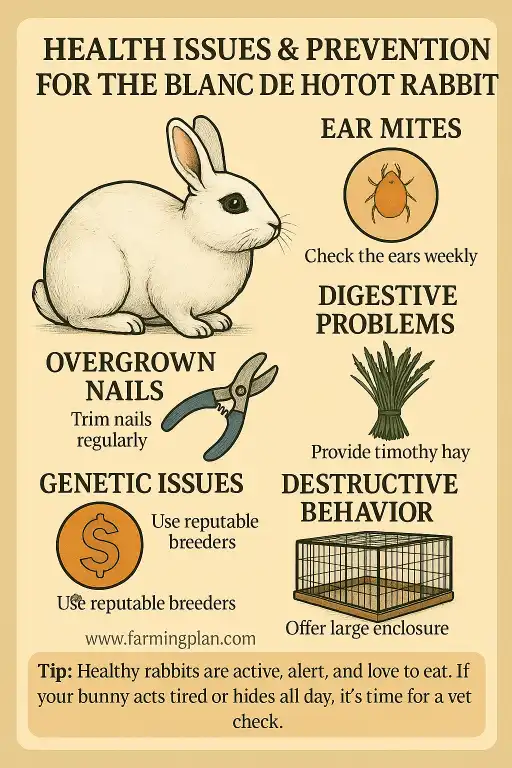 health issues & prevention for the blanc de hotot rabbit