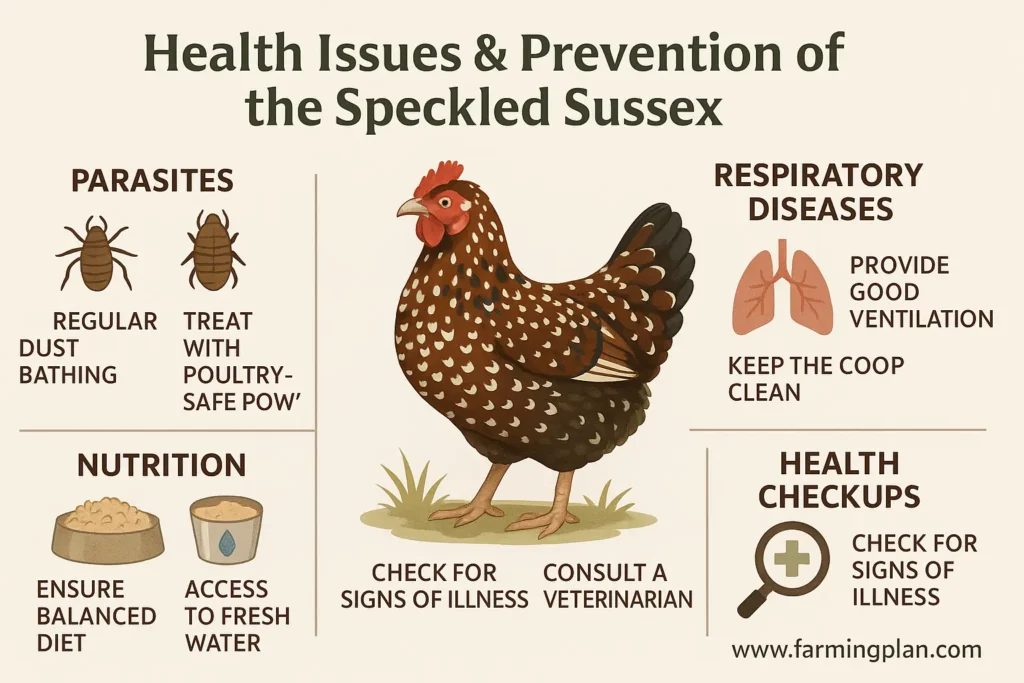 Health Issues & Prevention of the Speckled Sussex