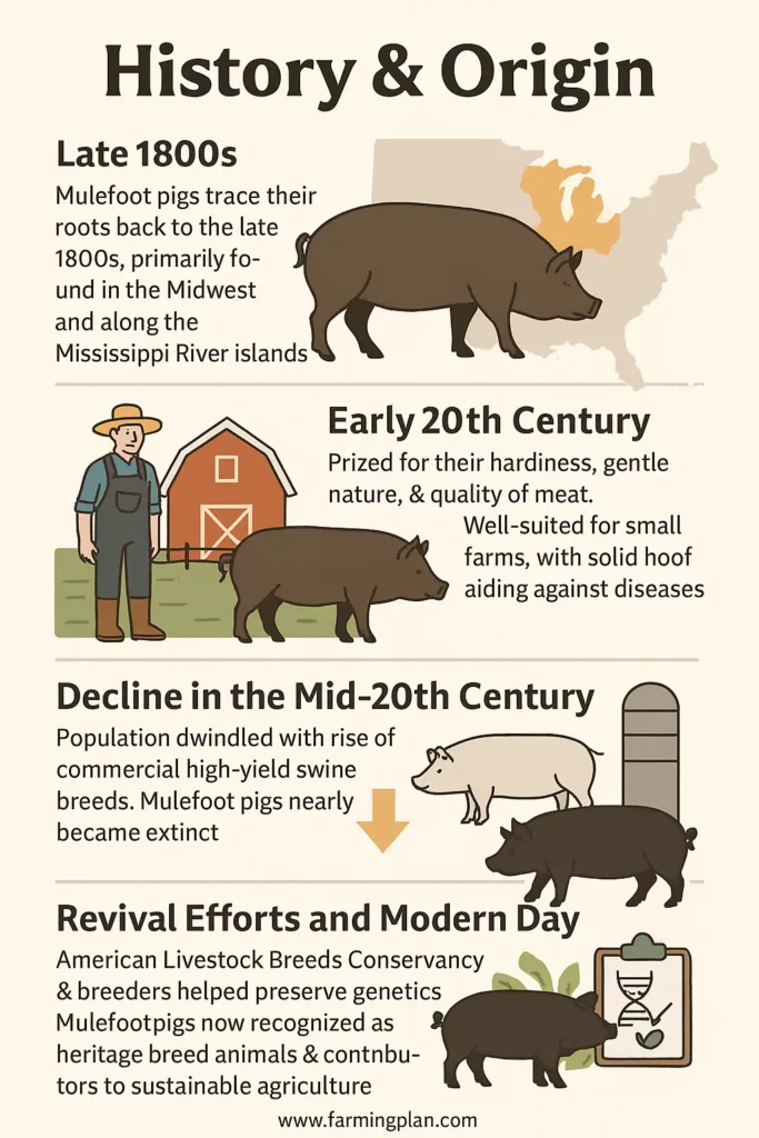 History & Origin Of Mulefoot Pigs