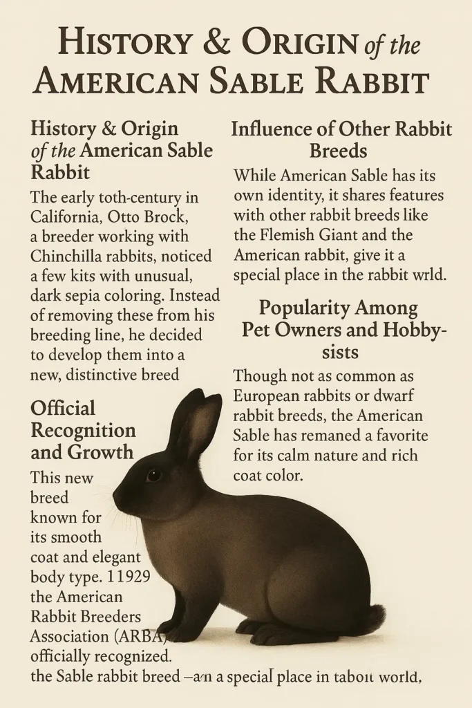 History & Origin of the American Sable Rabbit