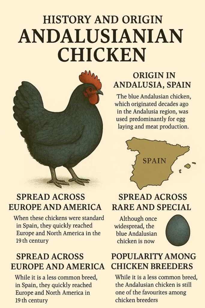 history and origin of andalusian chicken