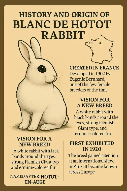history and origin of the blanc de hotot rabbit