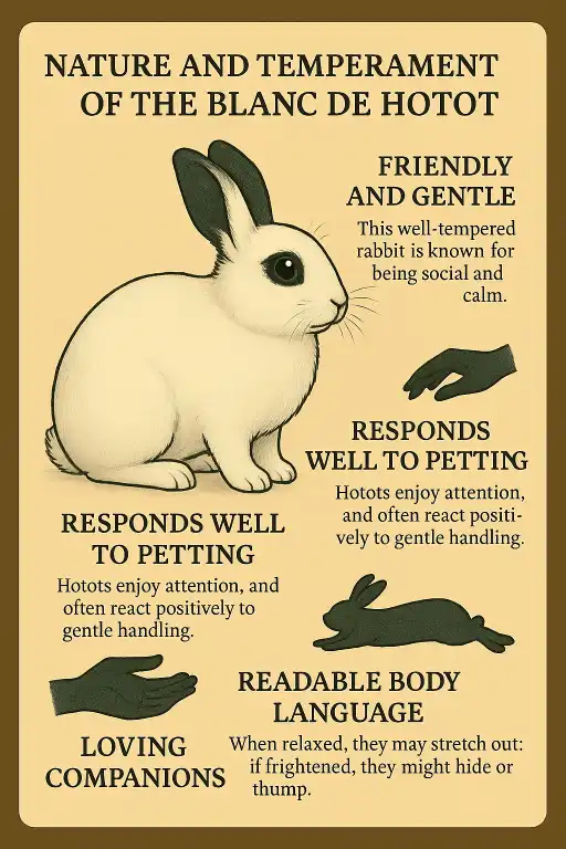 nature and temperament of the blanc de hotot rabbit
