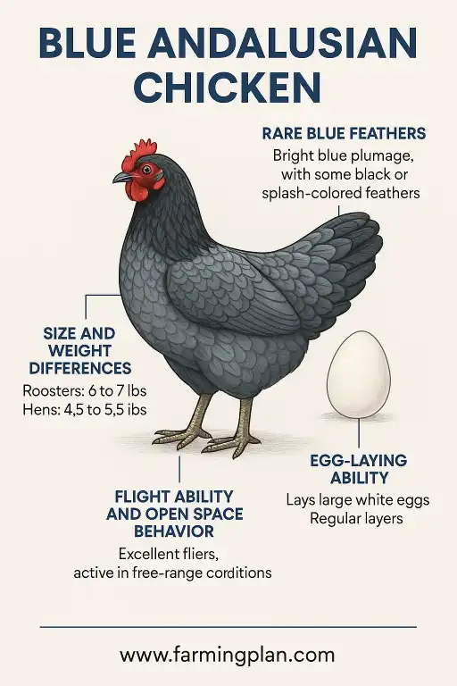 Special Characteristics of the Blue Andalusian Chicken