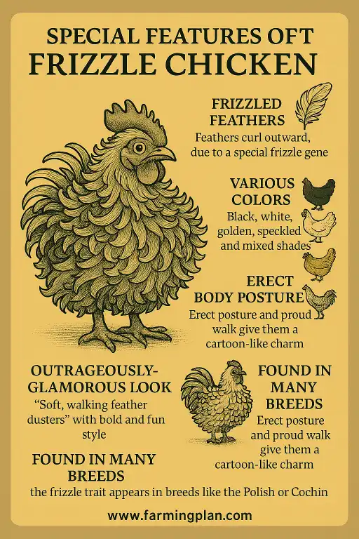 special features of the frizzle chicken