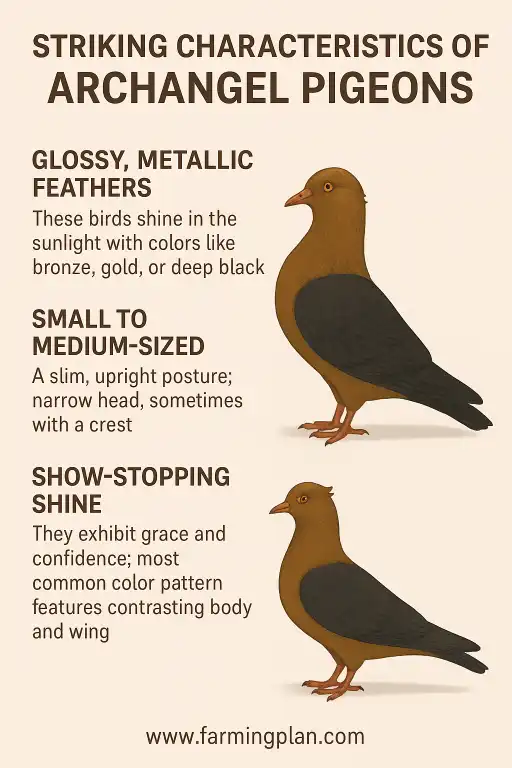 striking characteristics of archangel pigeons