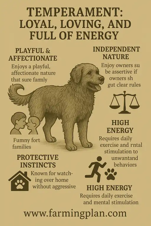 temperament: loyal, loving, and full of energy