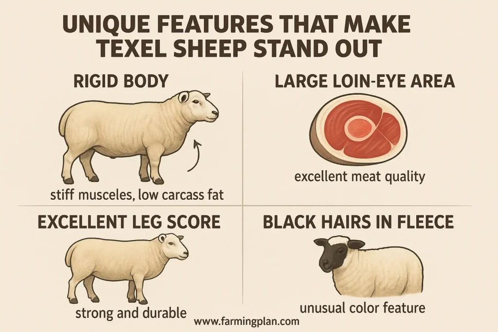 Unique Features of the Texel Sheep