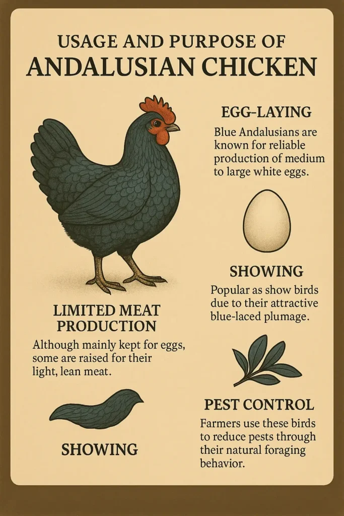 usage and purpose of andalusian chicken
