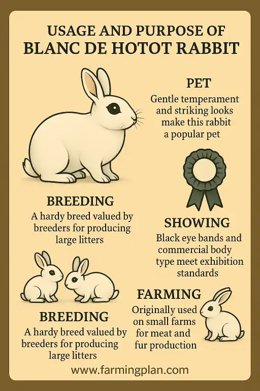 usage and purpose of the blanc de hotot rabbit