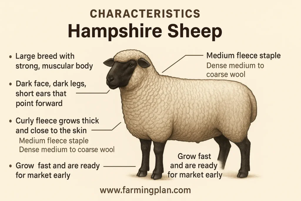 characteristics hampshire sheep