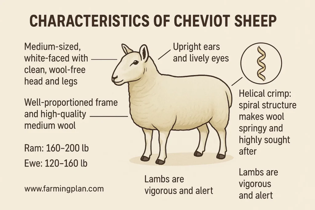 characteristics of cheviot sheep
