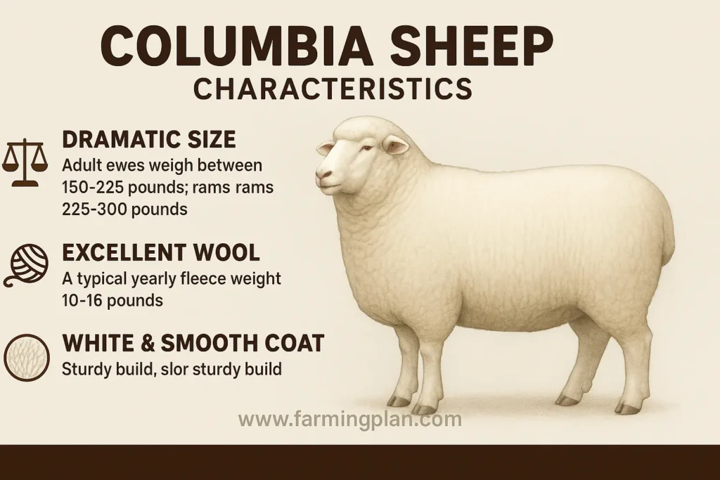 characteristics of columbia sheep