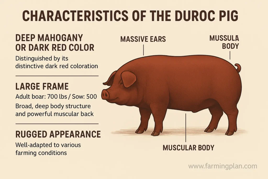 characteristics of duroc pig