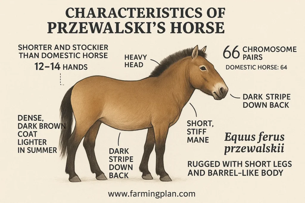 characteristics of the przewalski's horse