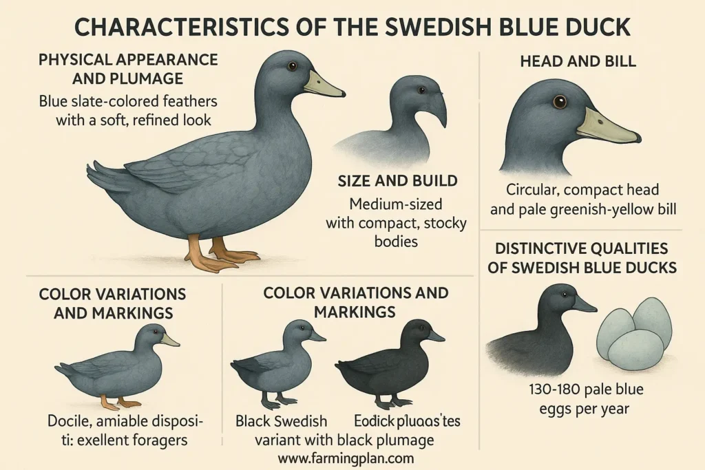 characteristics of the swedish blue duck