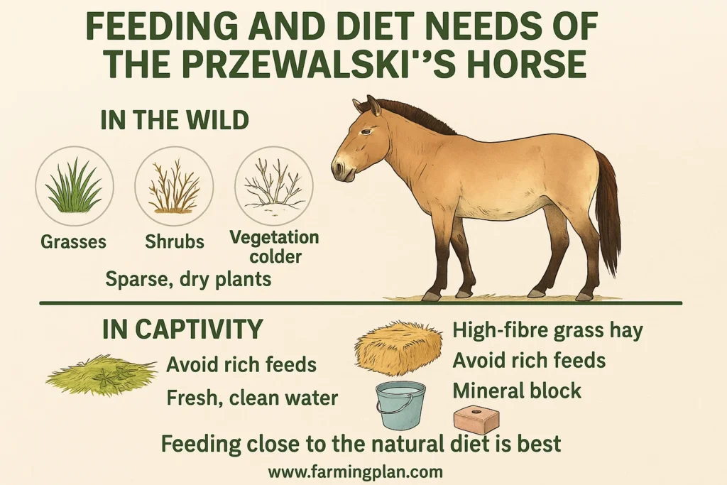 feeding and diet needs of the przewalski's horse