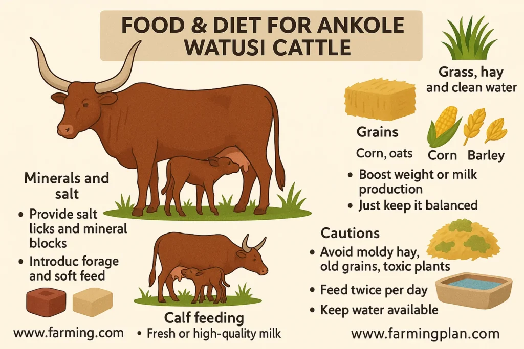 food and diet for ankole watusi cattle