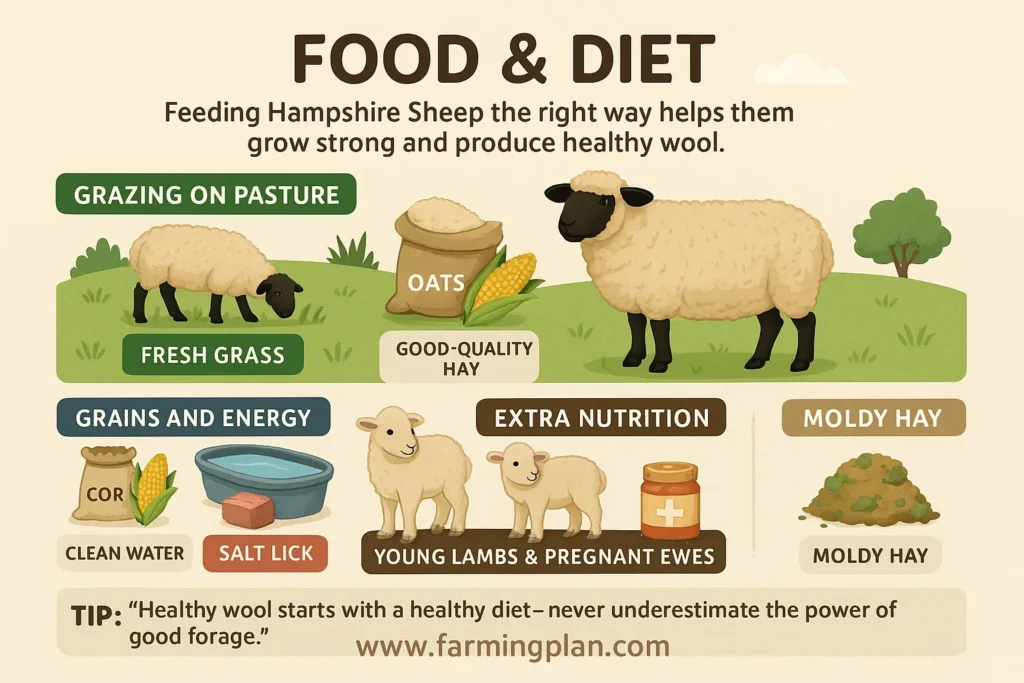 food & diet hampshire sheep