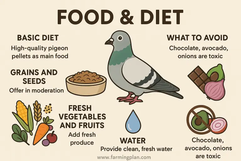 food & diet of king pigeon