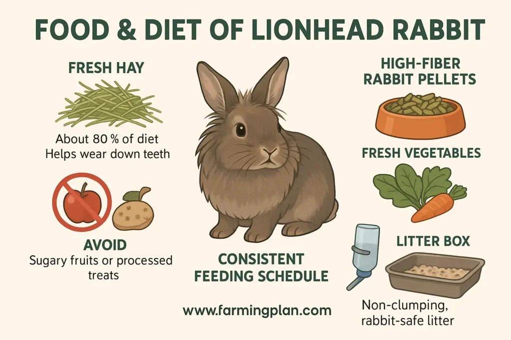 food & diet of lionhead rabbit