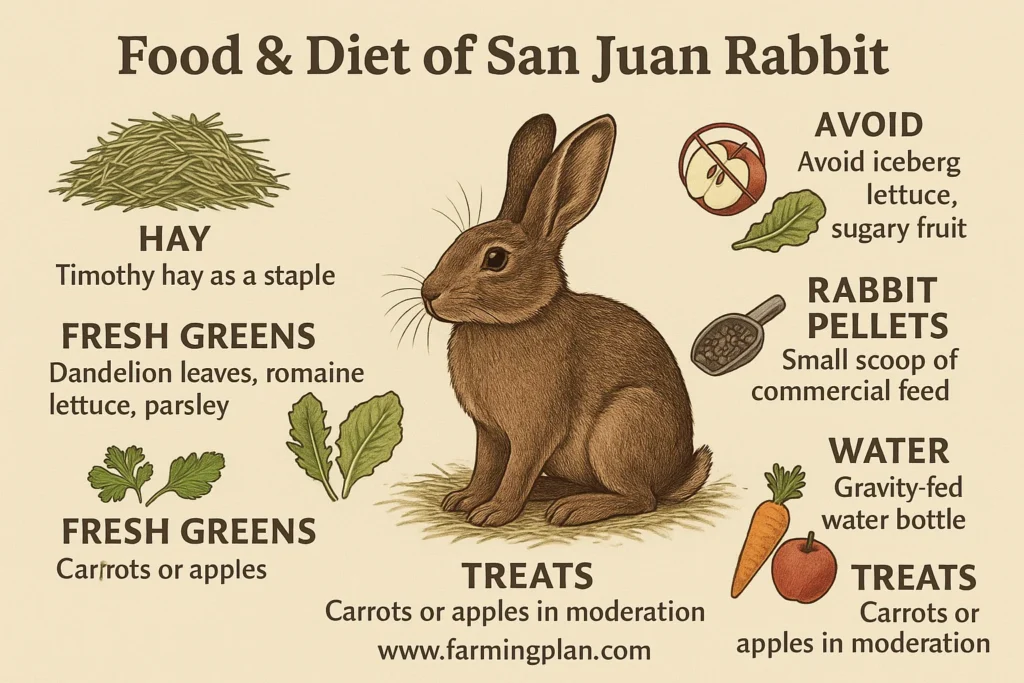 food & diet of san juan rabbit