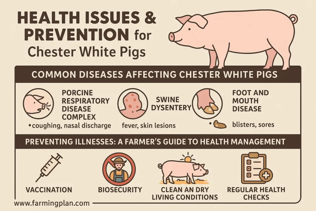 Health Issues & Prevention for Chester White Pigs