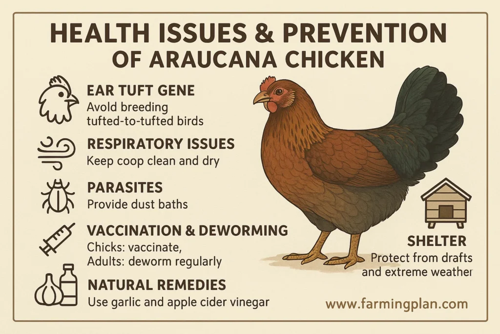 health issues & prevention of araucana chicken