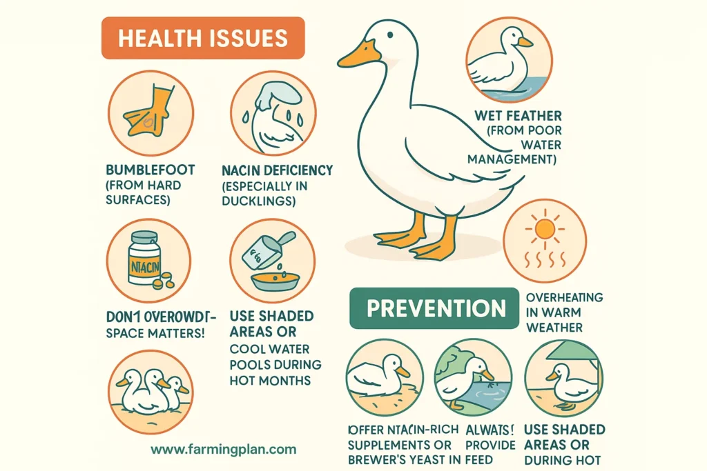 health issues & prevention of german pekin duck