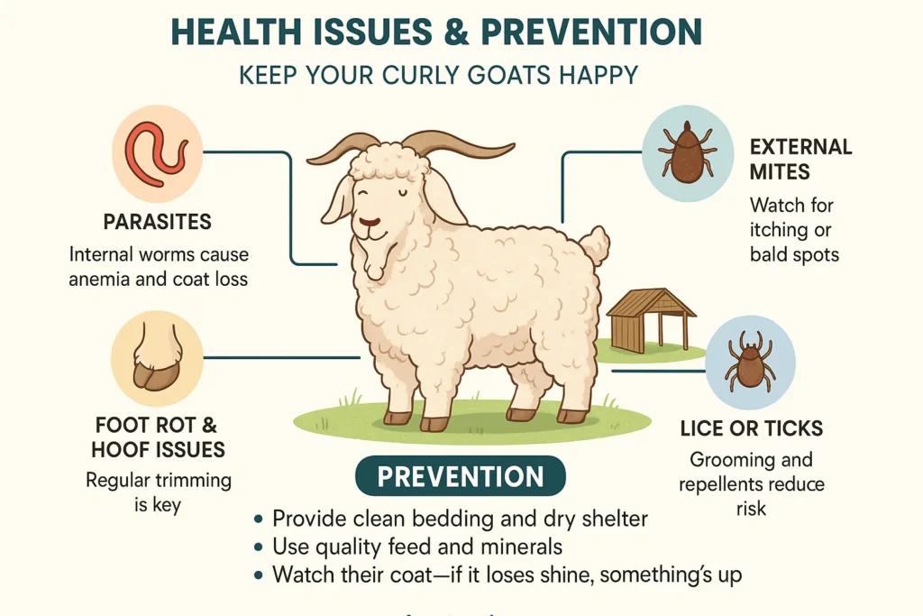 health issues & prevention – keep your curly goats happy