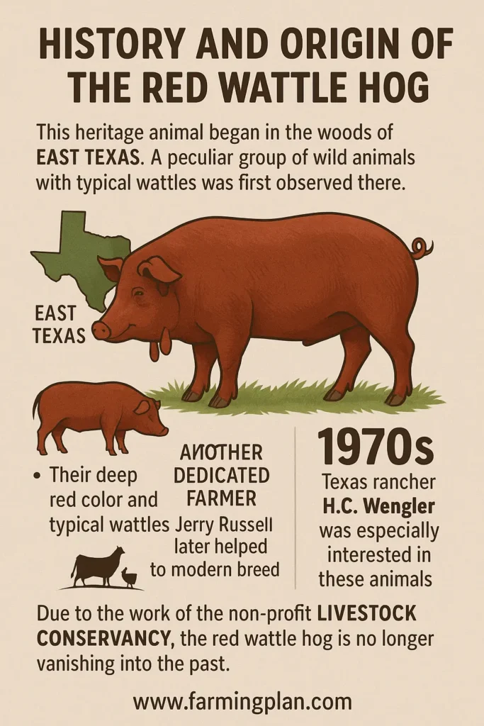 history and origin of the red wattle hog