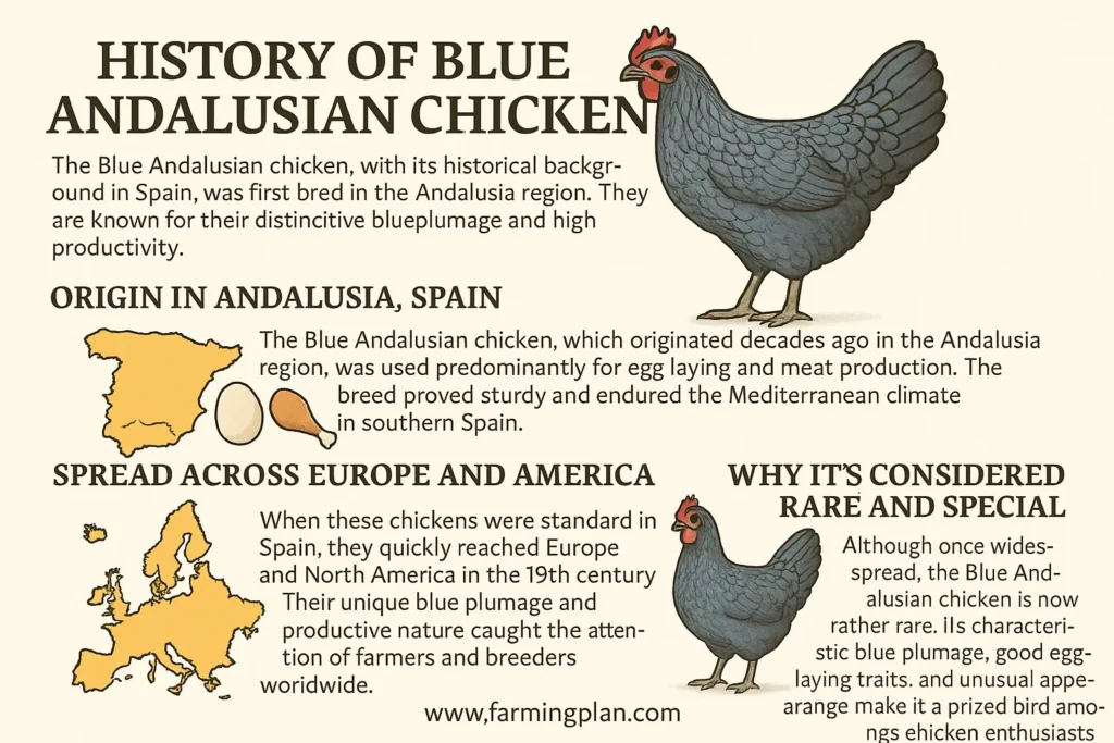 history of blue andalusian chickens