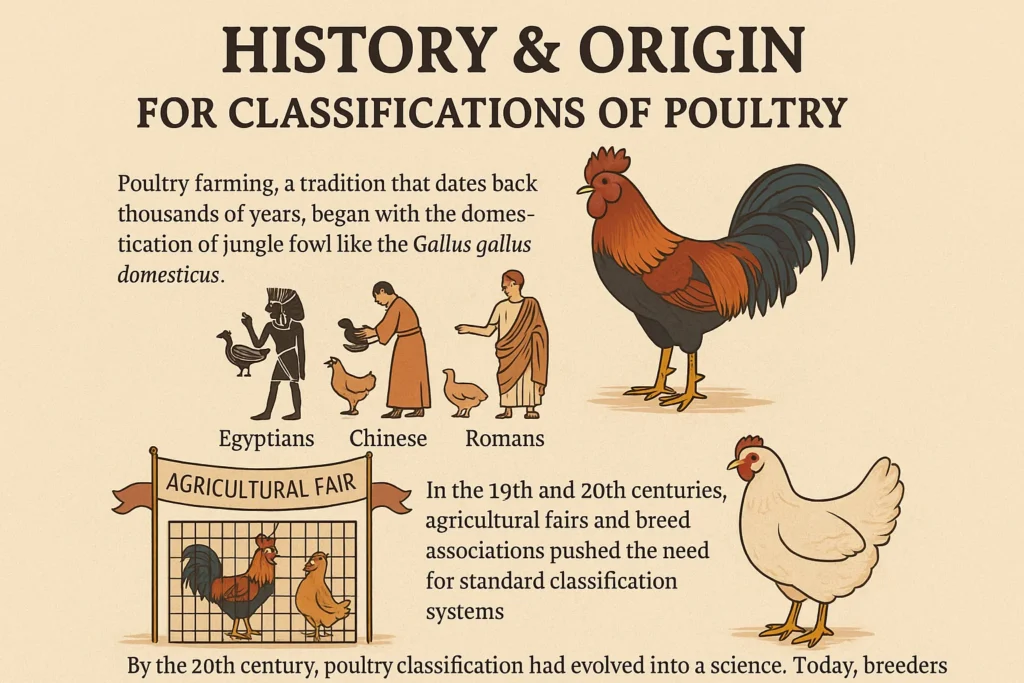 history & origin for classifications of poultry