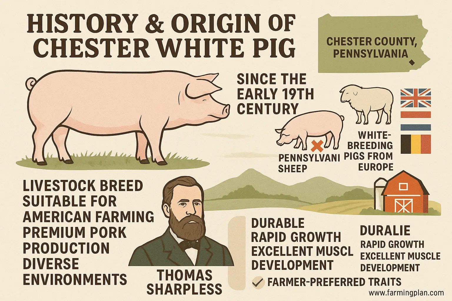 history & origin of chester white pig