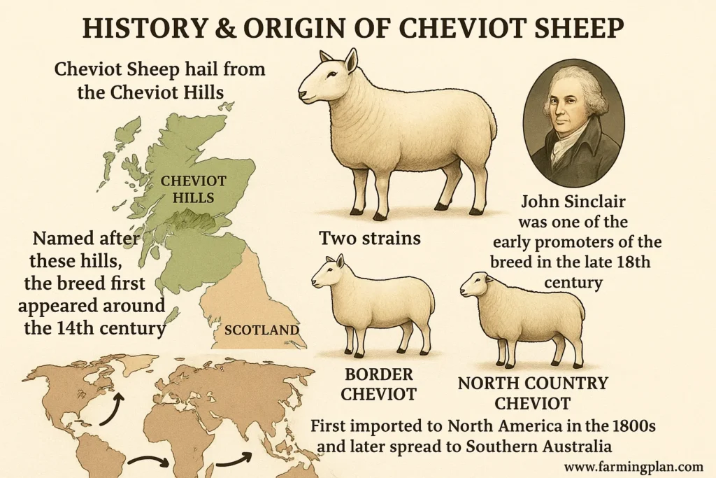 history & origin of cheviot sheep