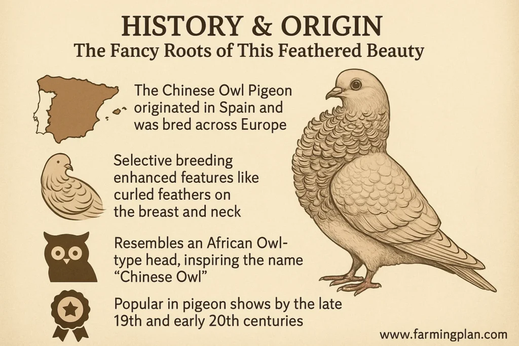 history & origin of chinese owl pigeon