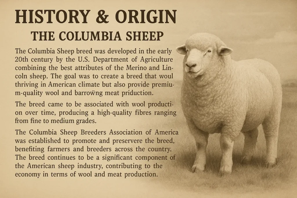 history & origin of columbia sheep
