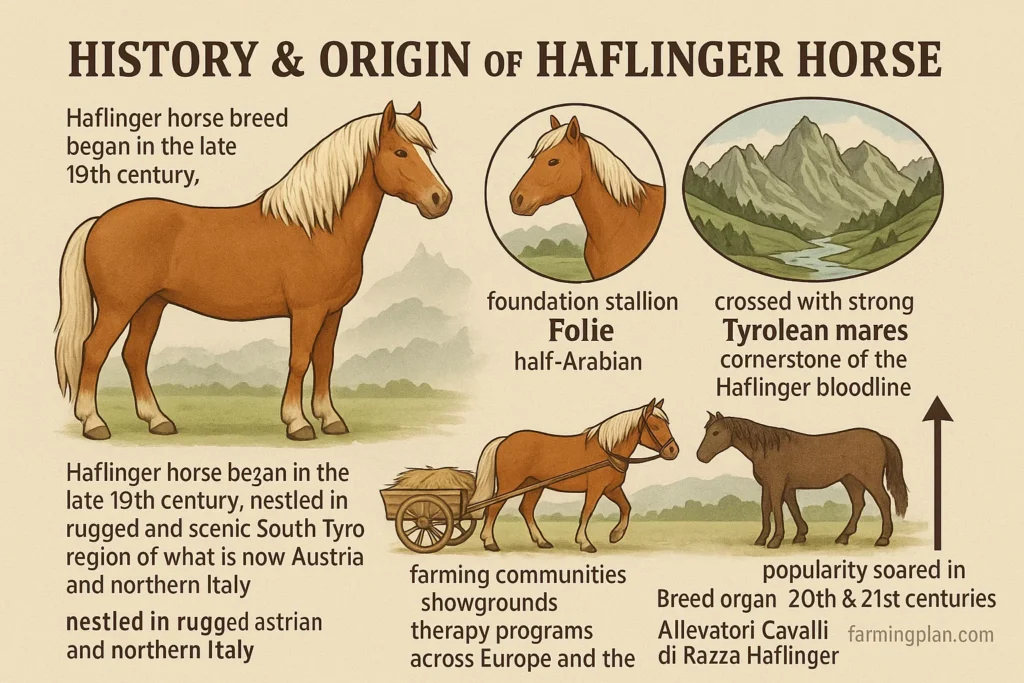 history & origin of haflinger horse
