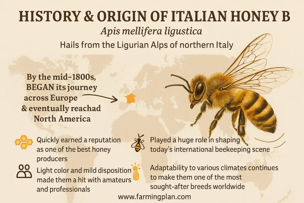 history & origin of italian honey bee