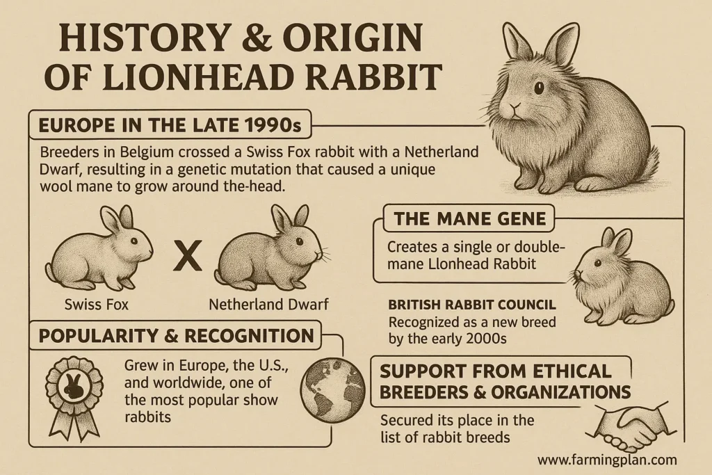 history and origin of lionhead rabbit