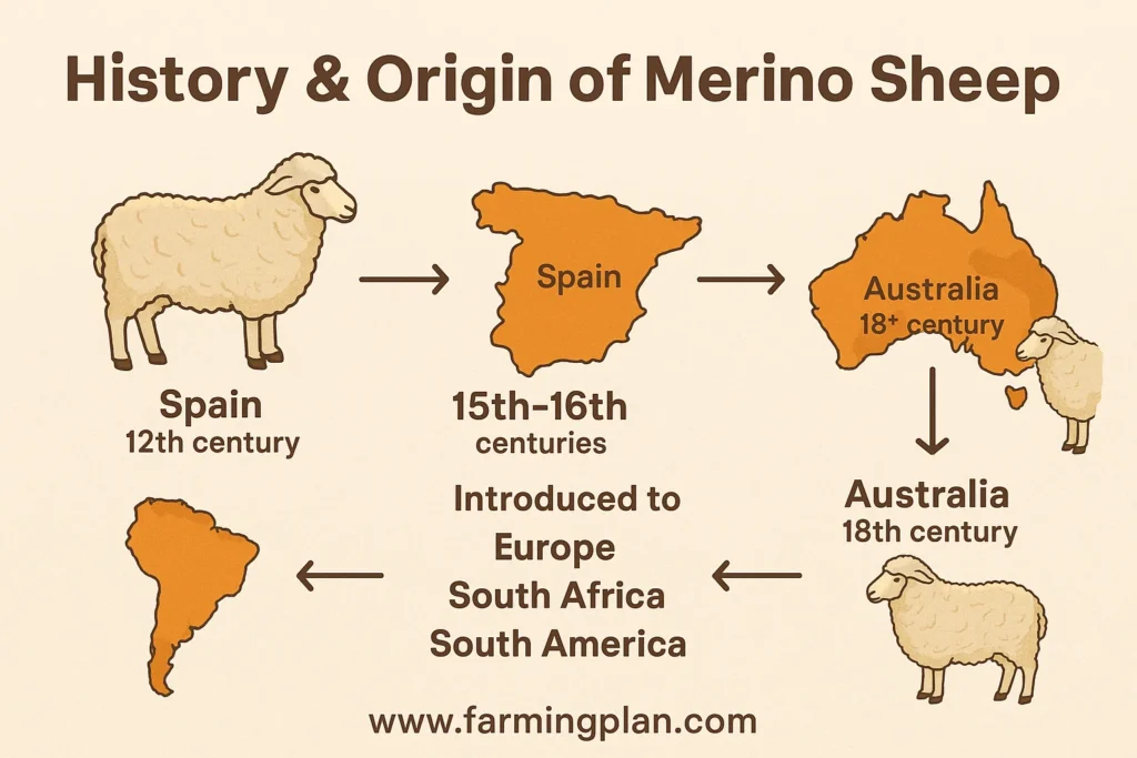 history & origin of merino sheep