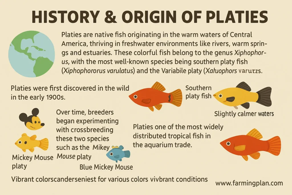 history and origin of platies