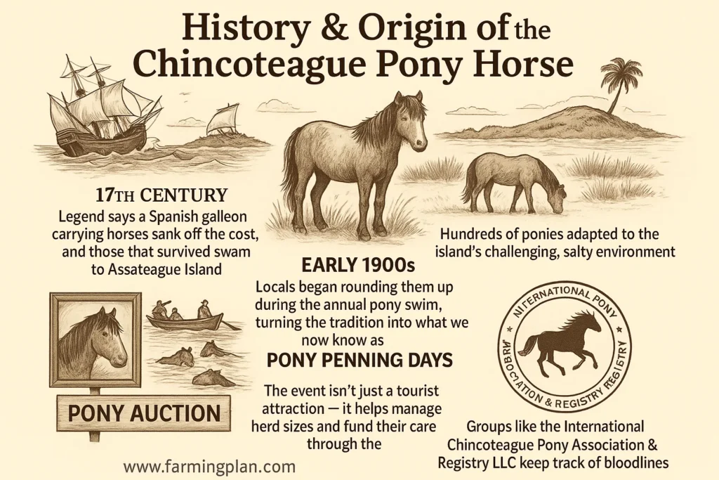 history & origin of the chincoteague pony horse