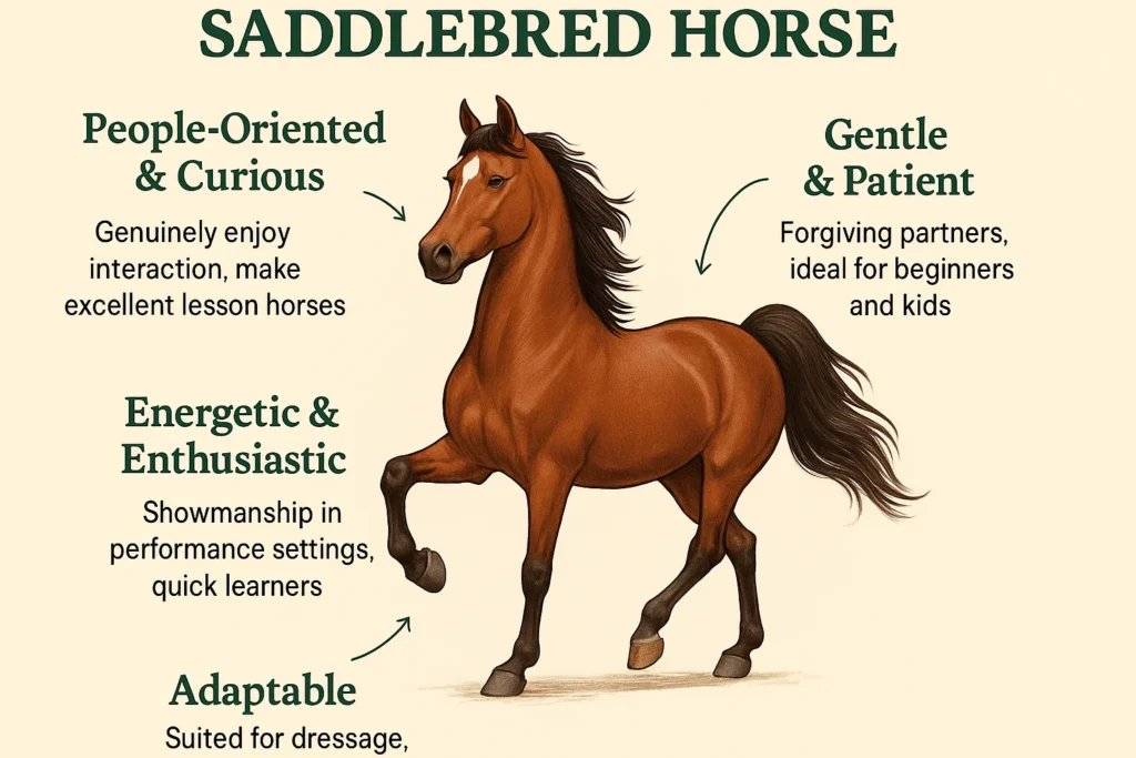 nature & temperament of american saddlebred horse
